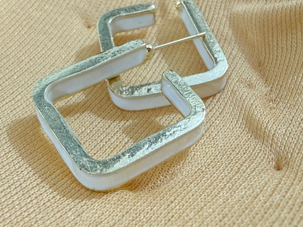 Square Geometric Hoop Earrings